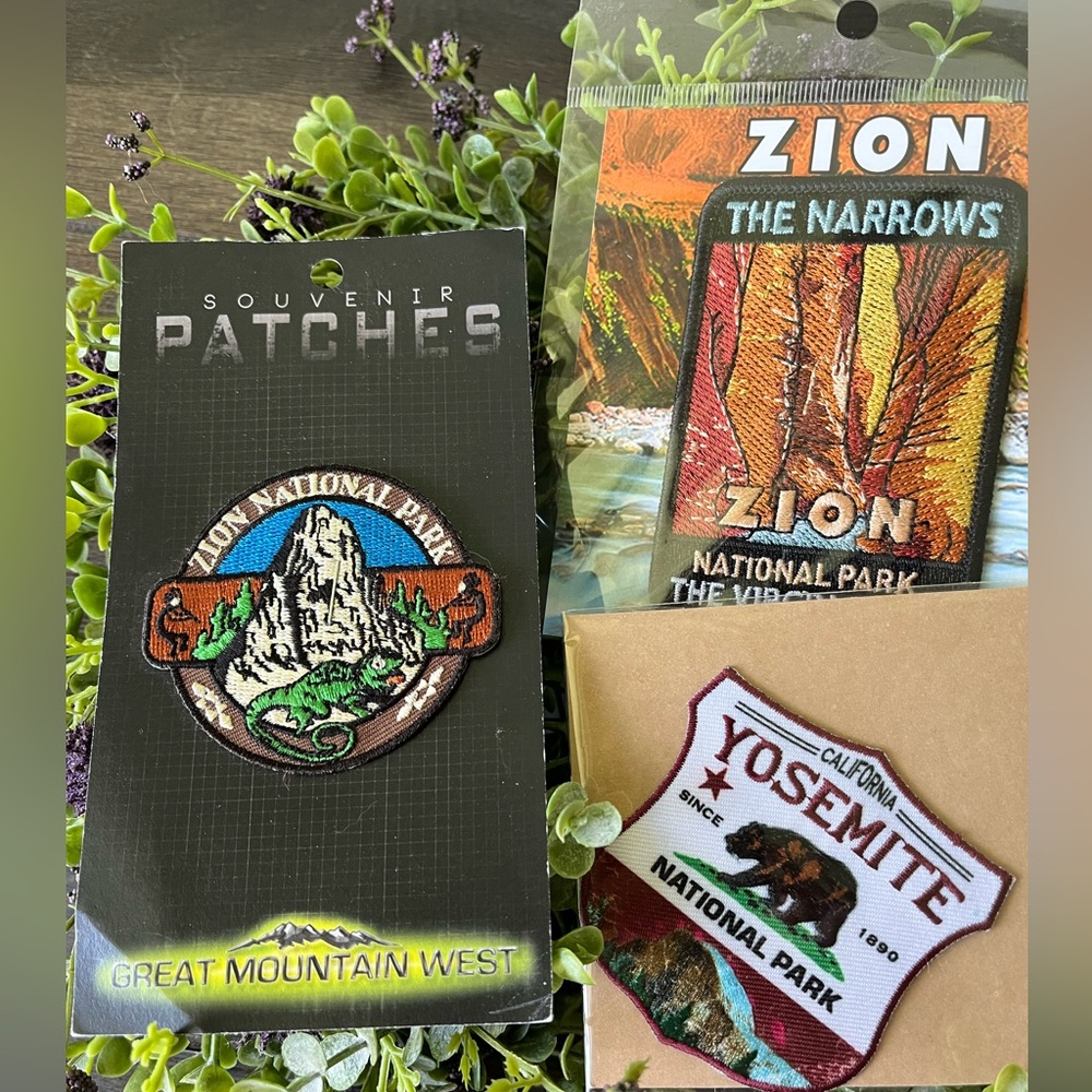 New Souvenir Iron-On Embroidered Patch Zion National Park Yosemite National Park